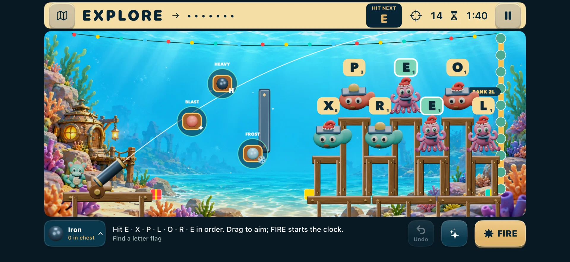 Actual gameplay in Coral Kingdom